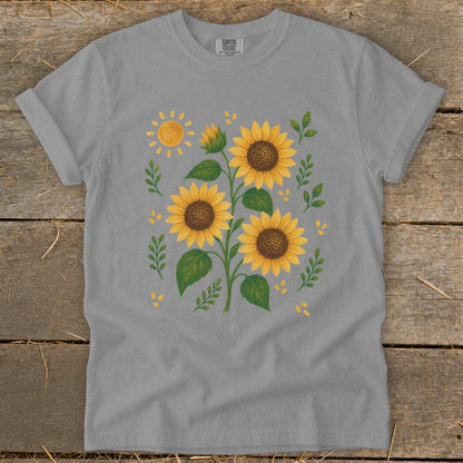 Folk Art Sunflowers Signature Tee