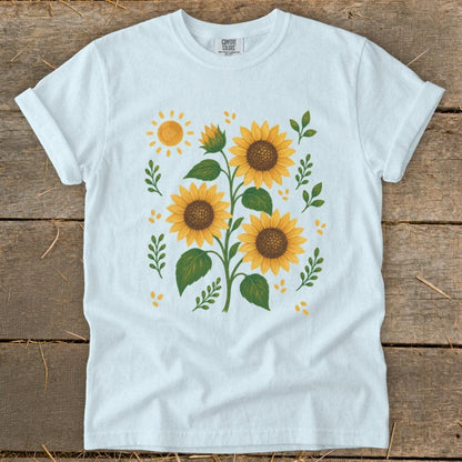 Folk Art Sunflowers Signature Tee