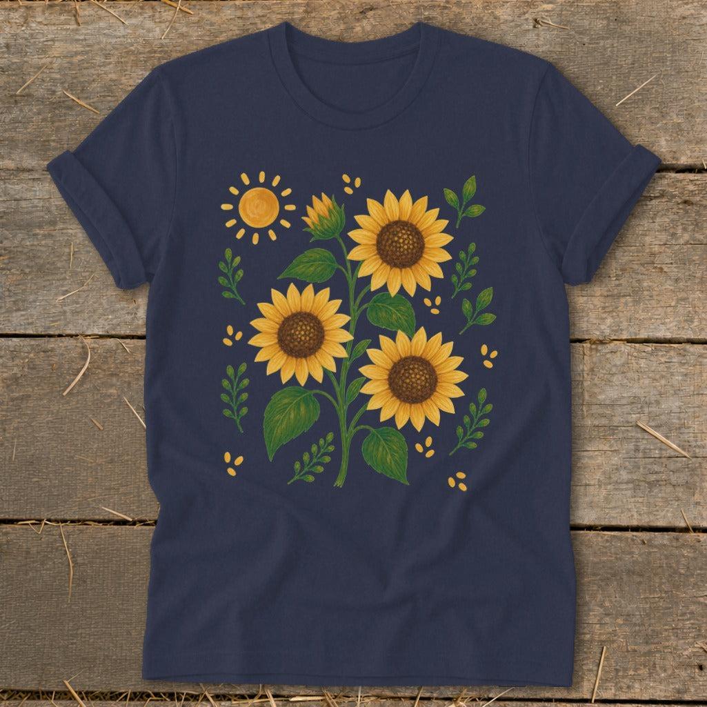 Folk Art Sunflowers Softstyle Tee
