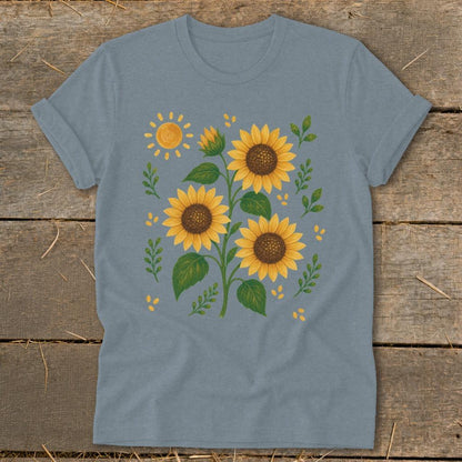 Folk Art Sunflowers Softstyle Tee
