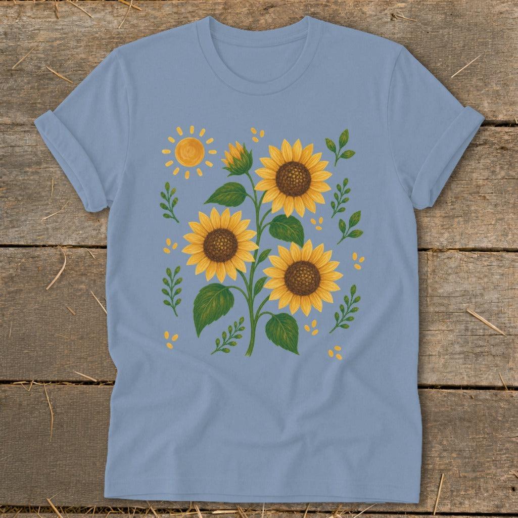 Folk Art Sunflowers Softstyle Tee