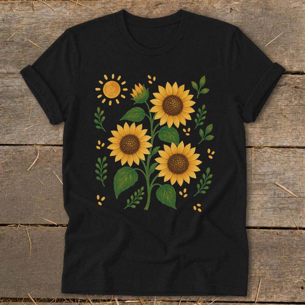 Folk Art Sunflowers Softstyle Tee