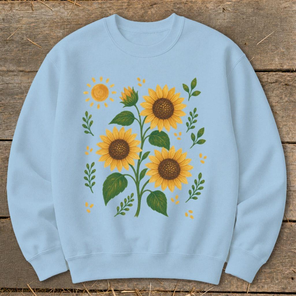 Folk Art Sunflowers Sweatshirt