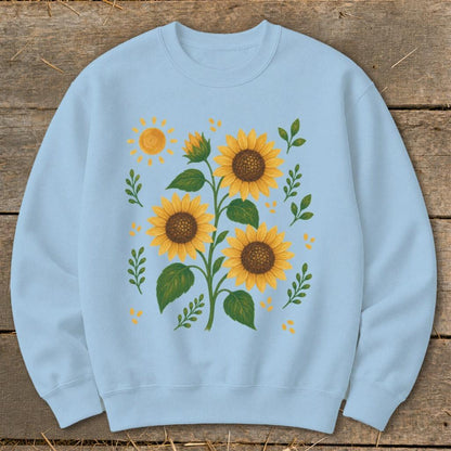 Folk Art Sunflowers Sweatshirt