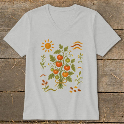 Folk Art Tomatoes V-neck