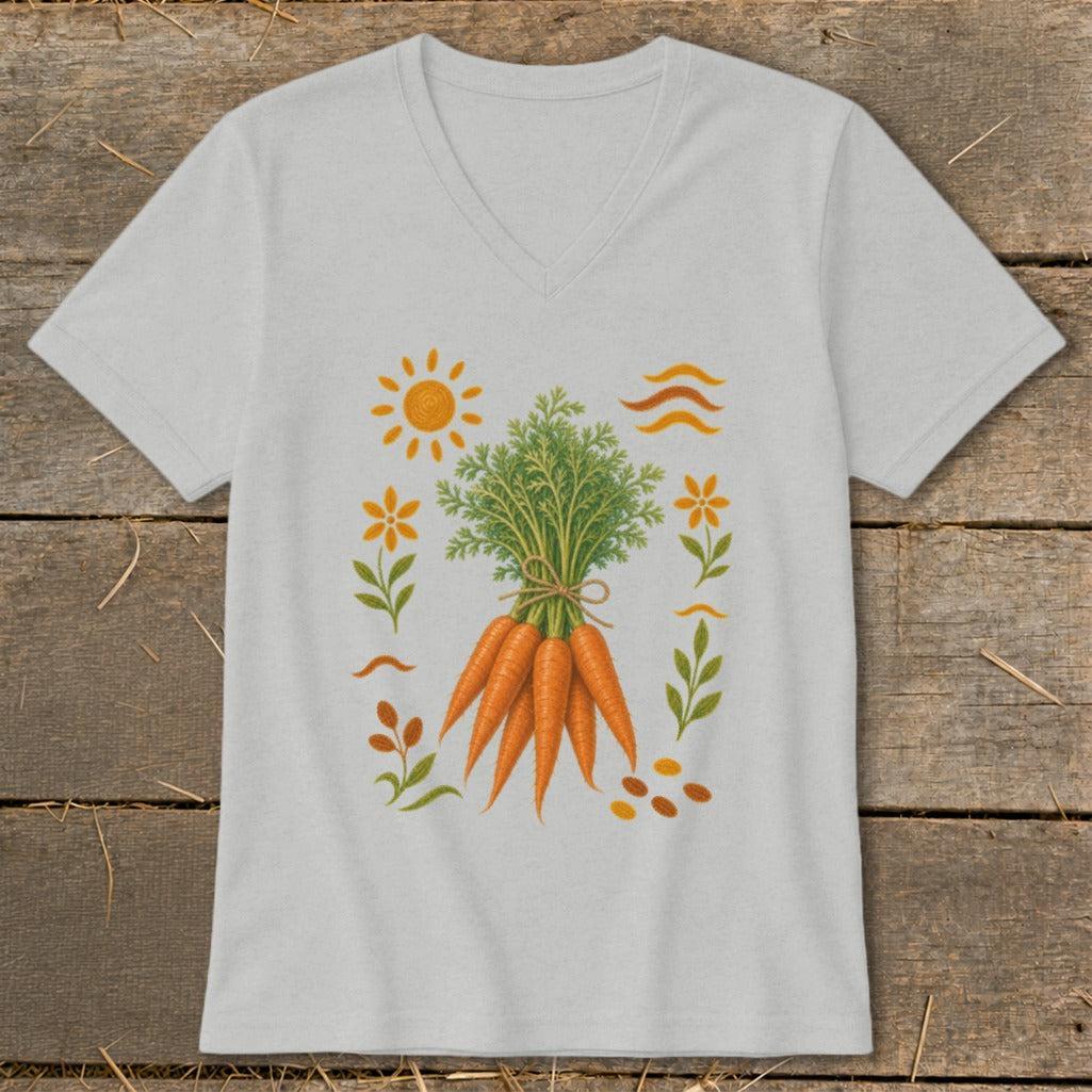 Folk Art Carrots V-neck