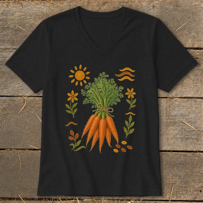 Folk Art Carrots V-neck