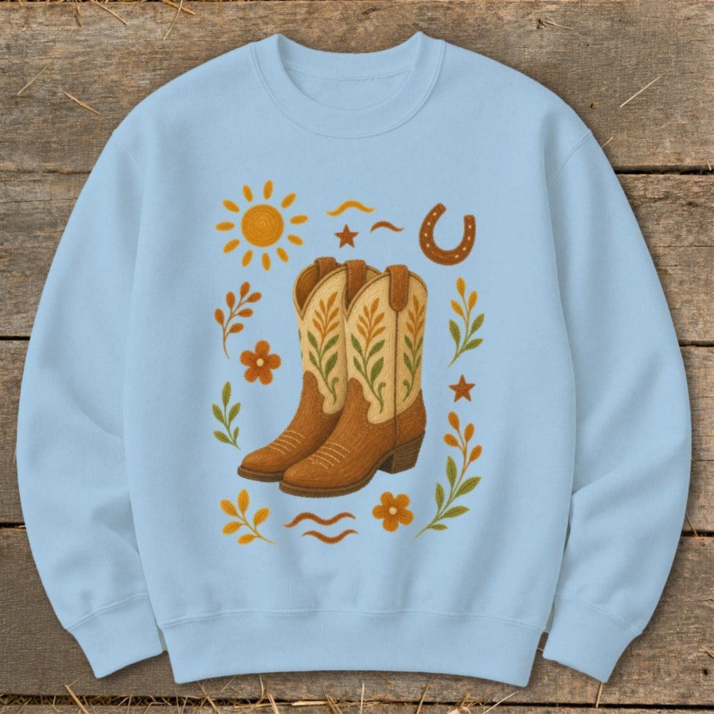 Folk Art Western Sweatshirt
