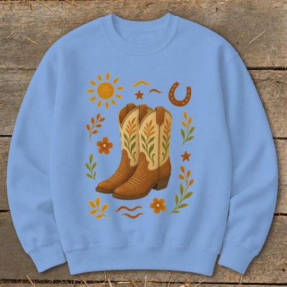 Folk Art Western Sweatshirt