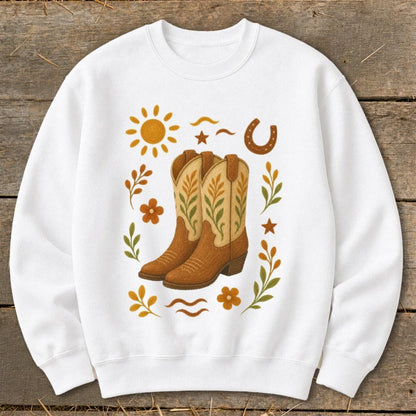 Folk Art Western Sweatshirt