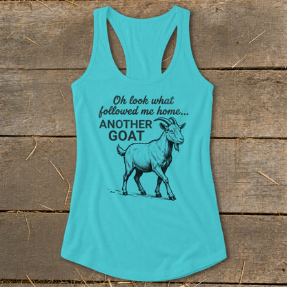 Followed Me Home Goat Racerback Tank