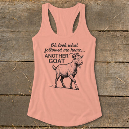 Followed Me Home Goat Racerback Tank