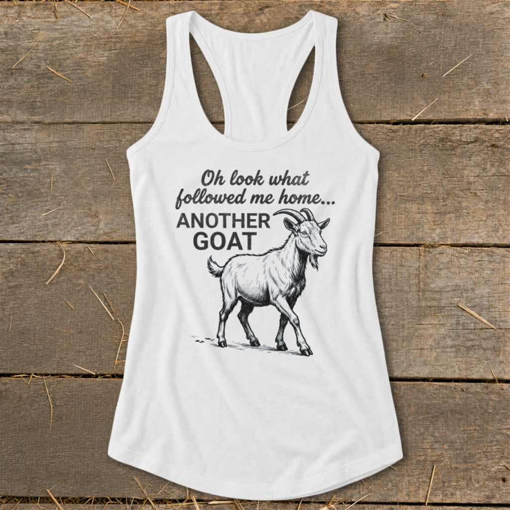 Followed Me Home Goat Racerback Tank