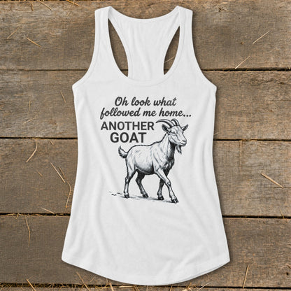 Followed Me Home Goat Racerback Tank