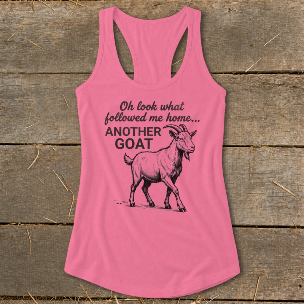 Followed Me Home Goat Racerback Tank