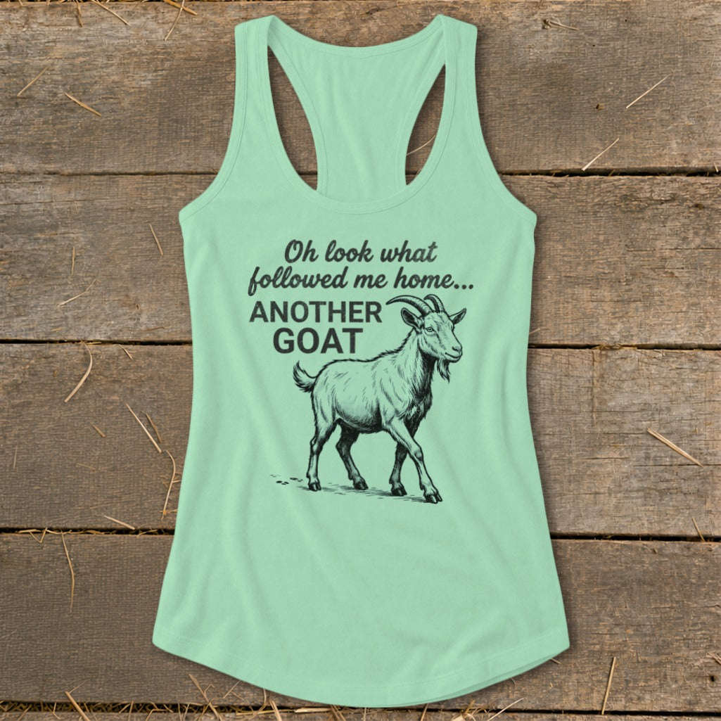 Followed Me Home Goat Racerback Tank
