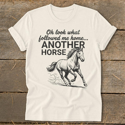 Followed Me Home Horse Softstyle Tee - Natural