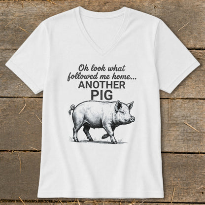 Followed Me Home Pig V-neck