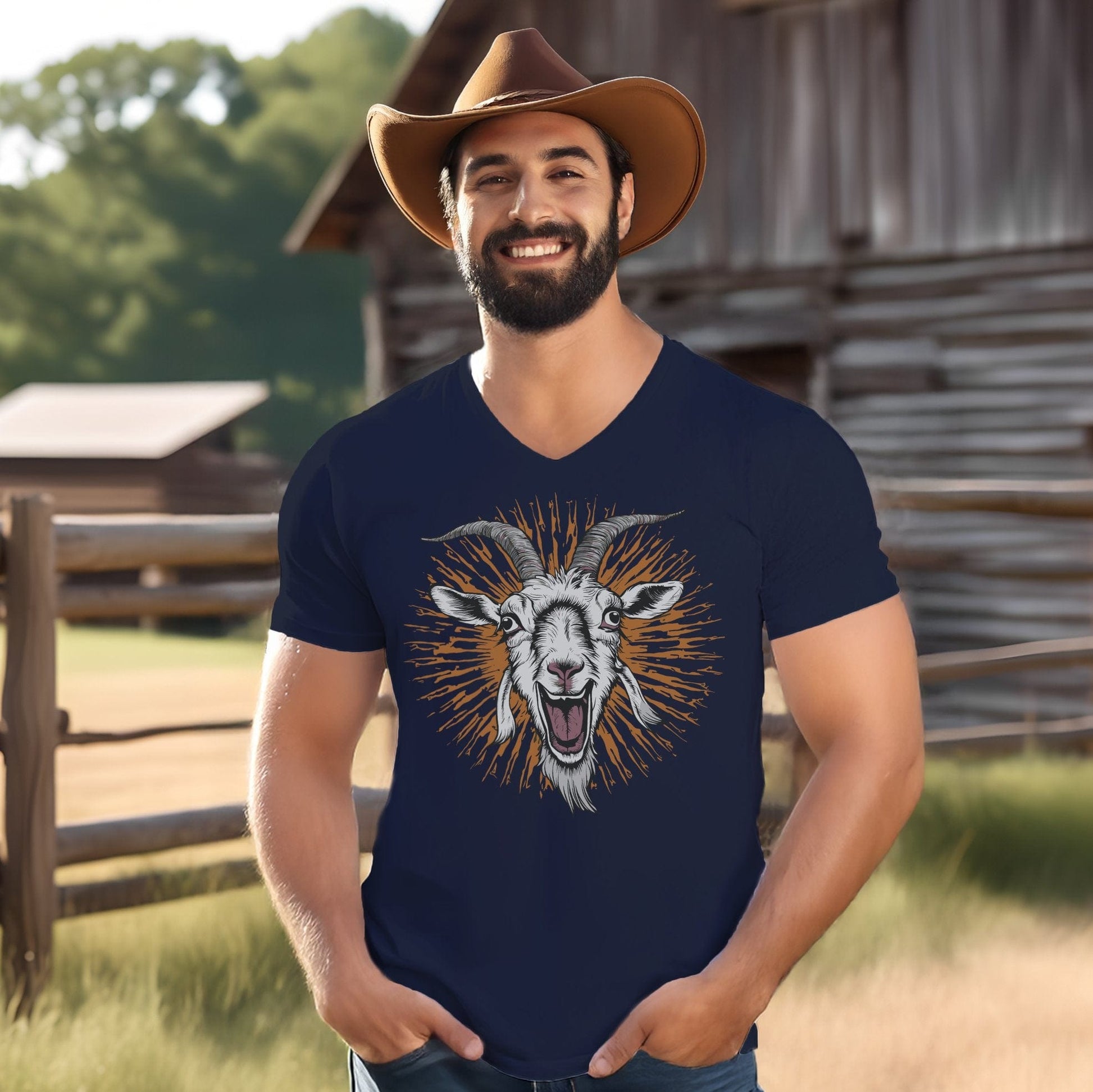 Frantic Goat V-neck