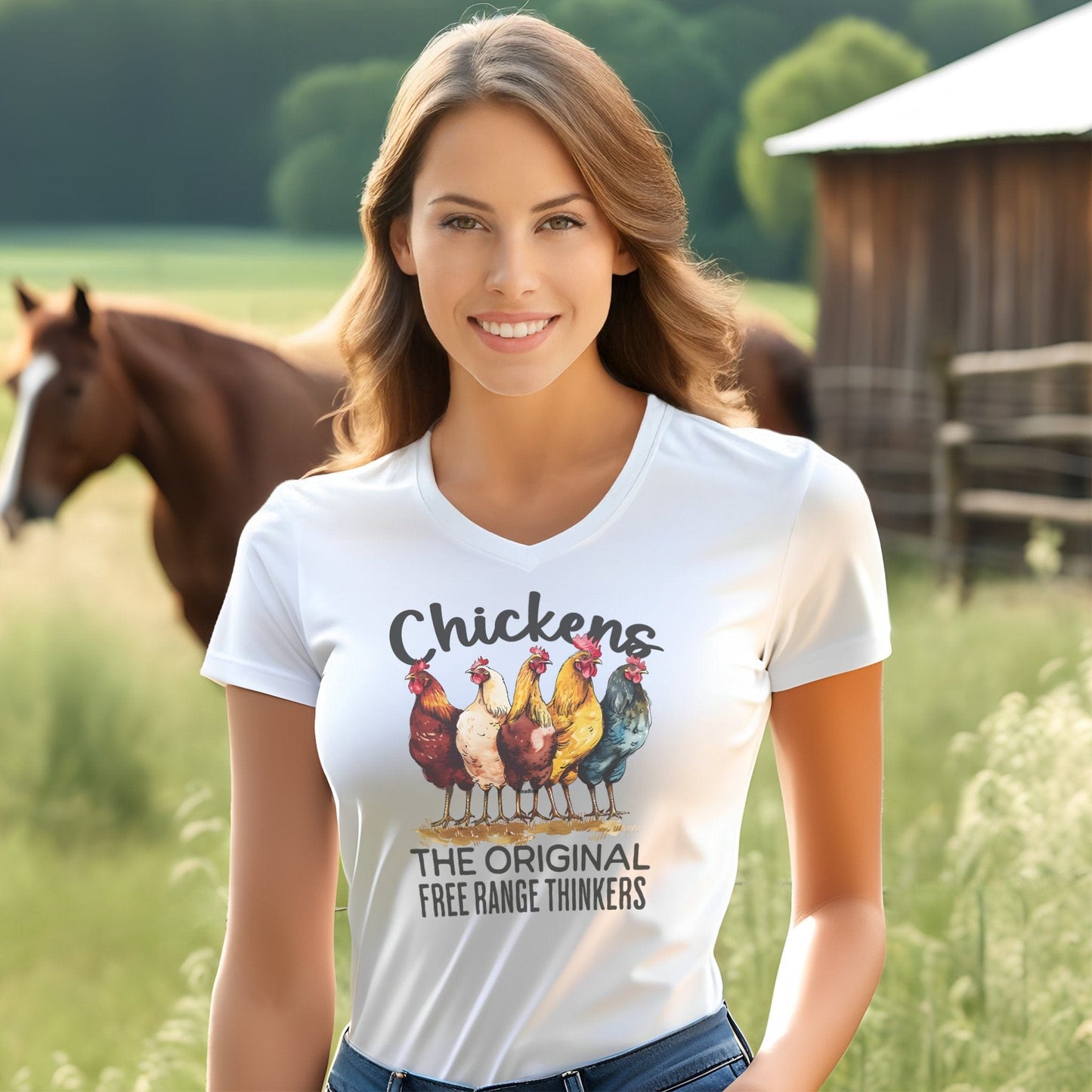 Free-Range Thinkers V-neck