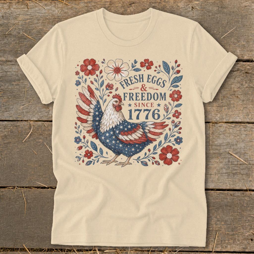 Fresh Eggs & Freedom Softstyle Tee