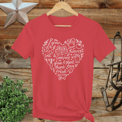 Gardening Heart Ladies Tee