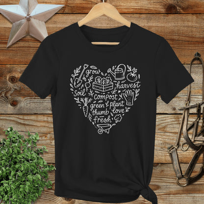 Gardening Heart Ladies Tee