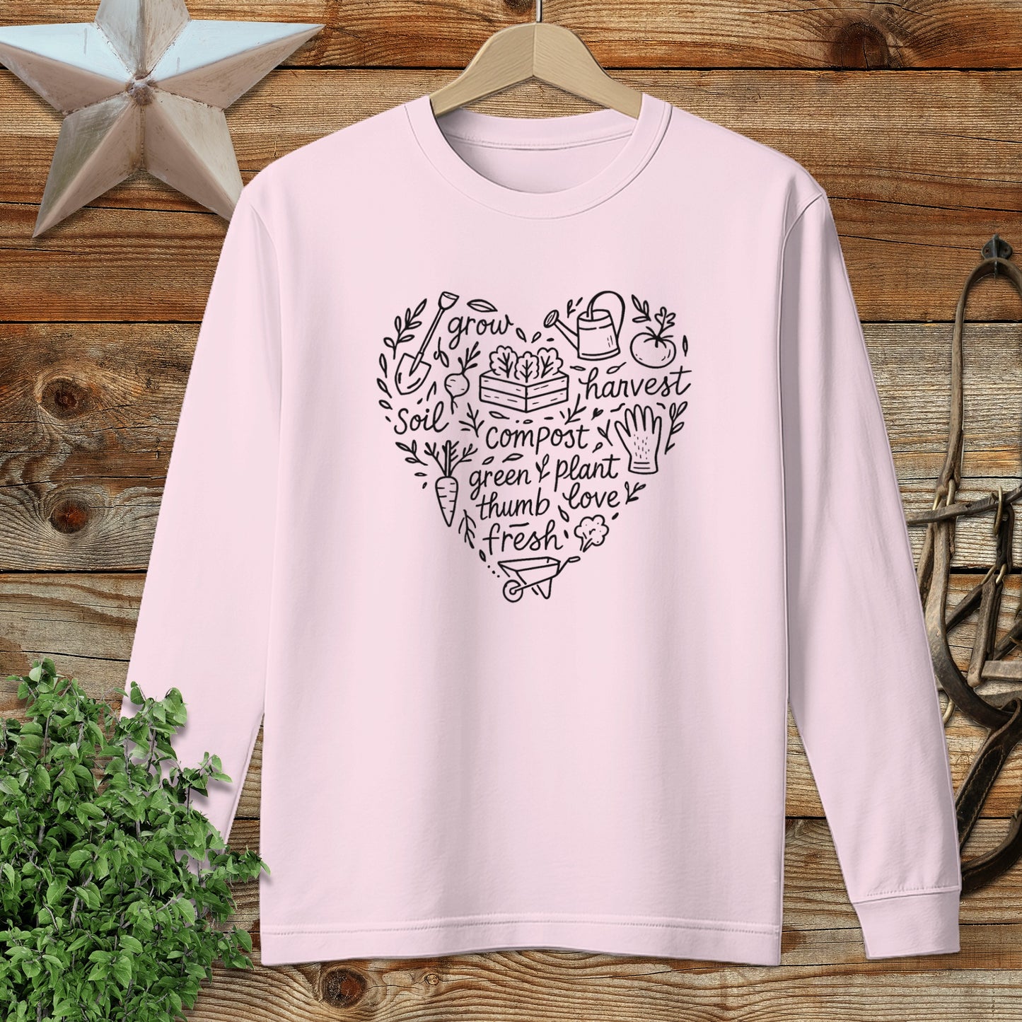 Gardening Heart Long Sleeve Tee