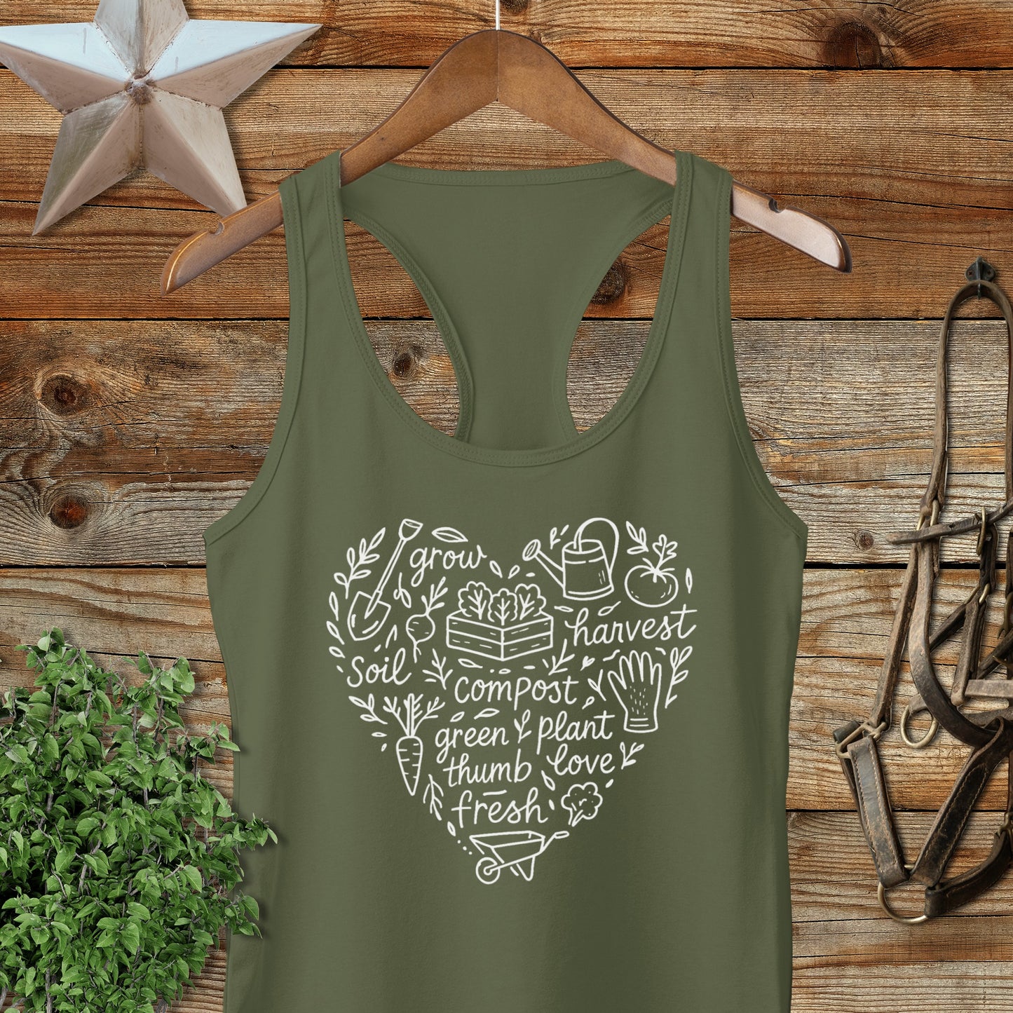 Gardening Heart Racerback Tank