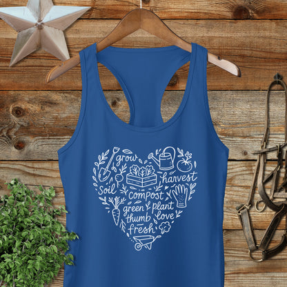 Gardening Heart Racerback Tank