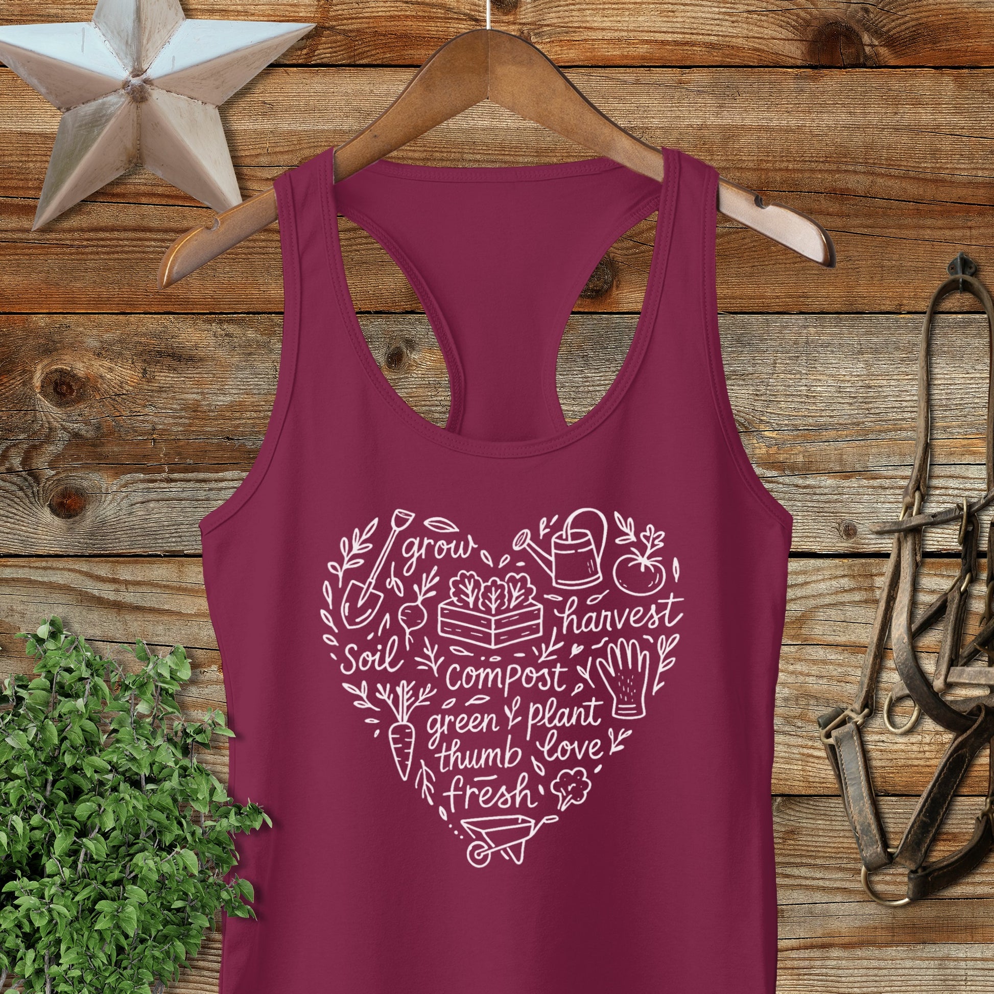 Gardening Heart Racerback Tank
