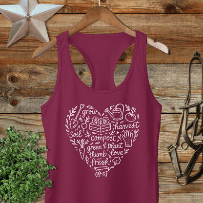 Gardening Heart Racerback Tank