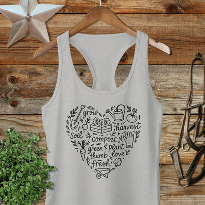 Gardening Heart Racerback Tank