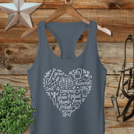 Gardening Heart Racerback Tank