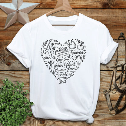 Gardening Heart T-shirt