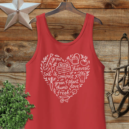 Gardening Heart Tank Top