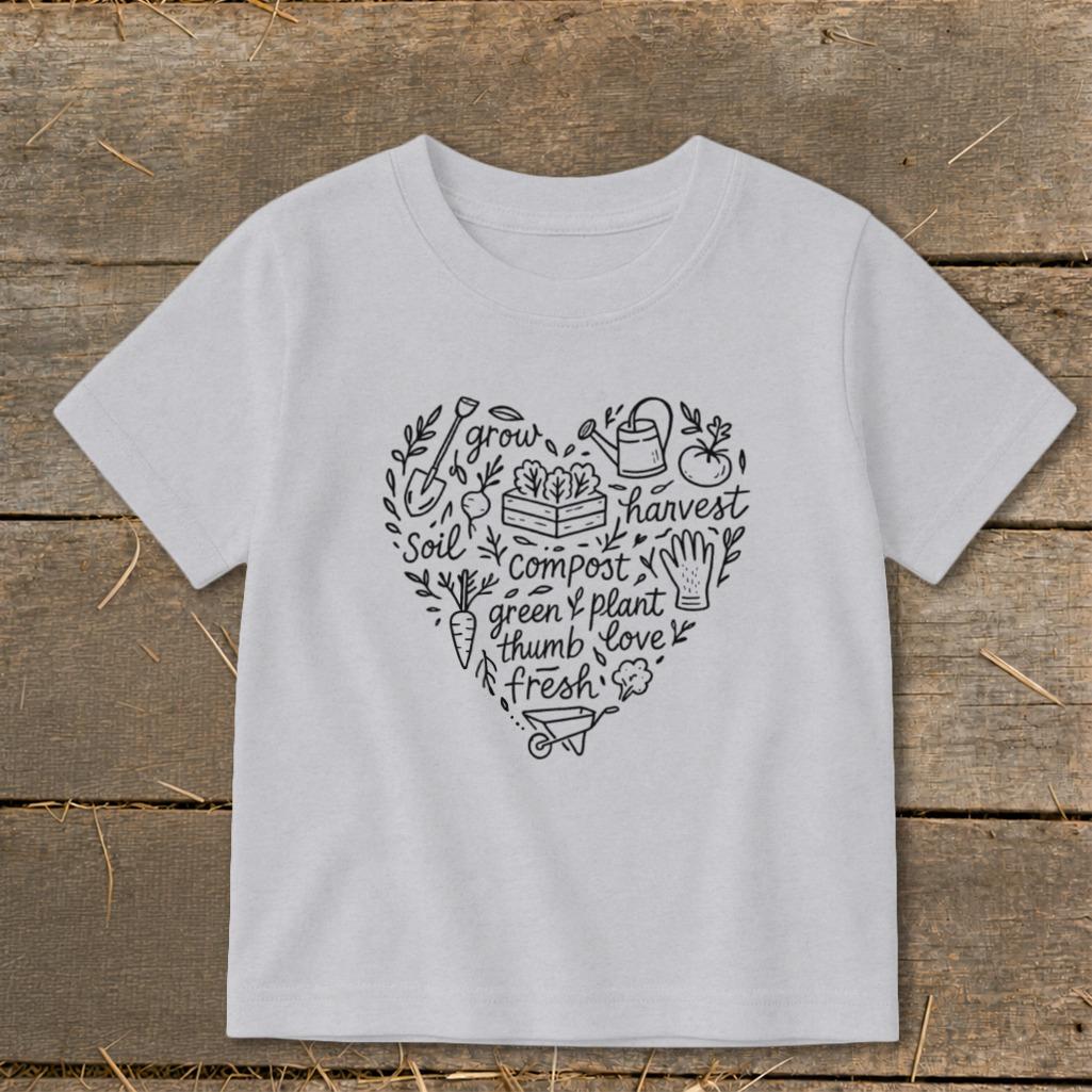 Gardening Heart Toddler Tee