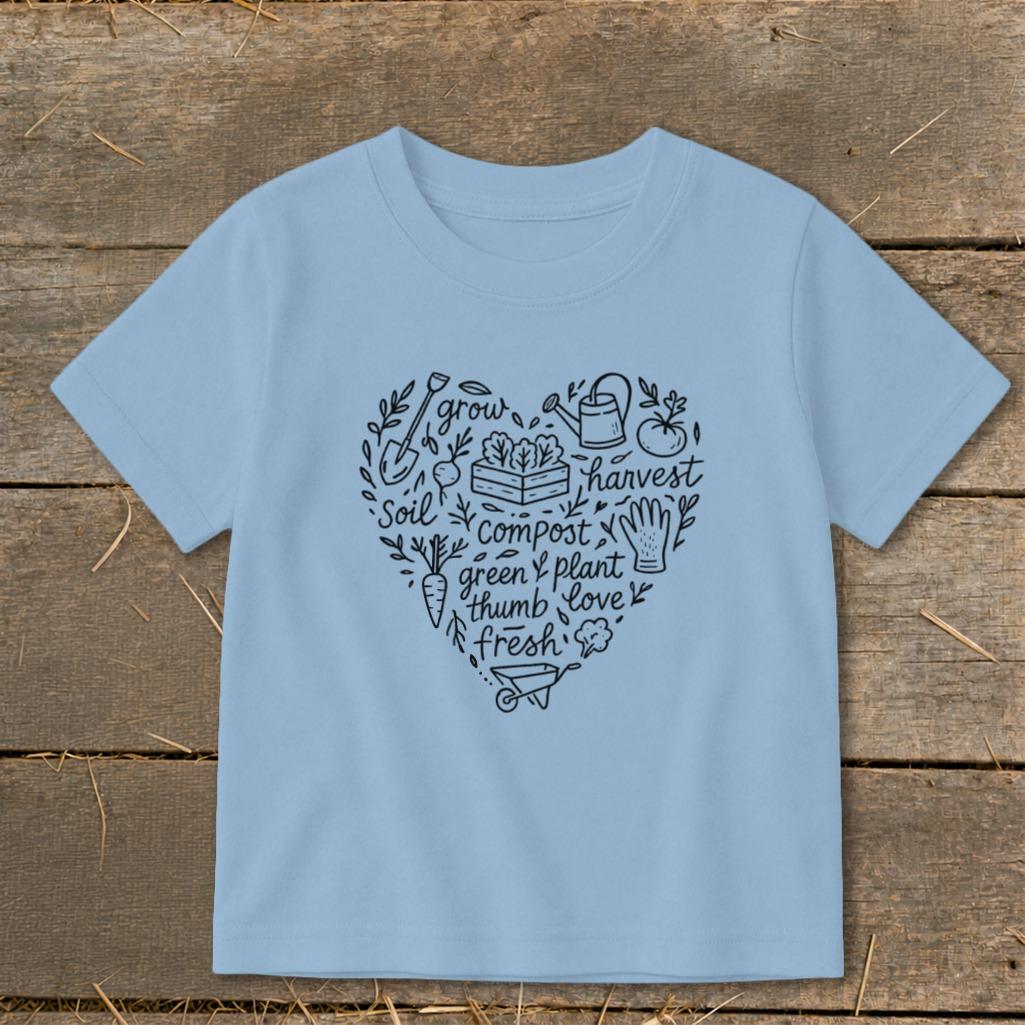 Gardening Heart Toddler Tee