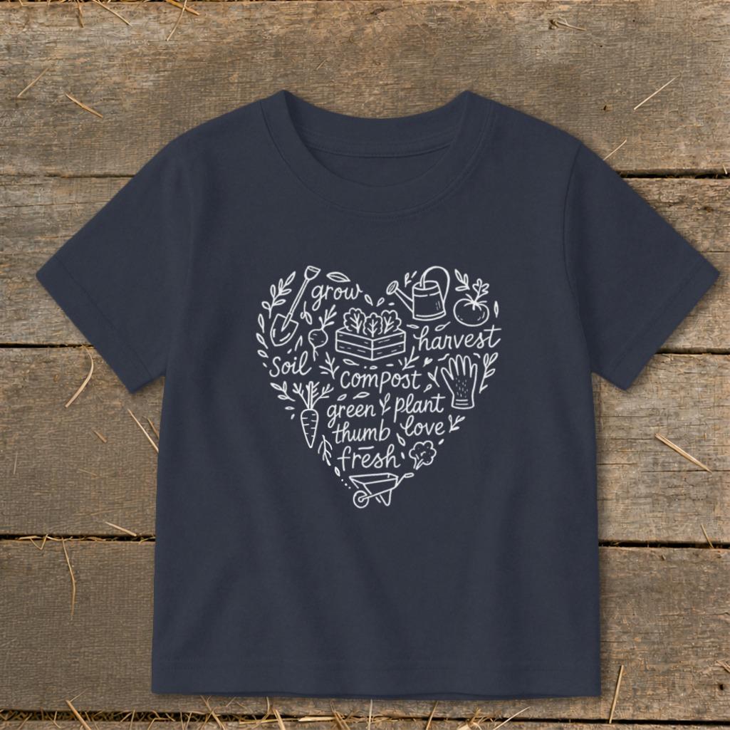 Gardening Heart Toddler Tee