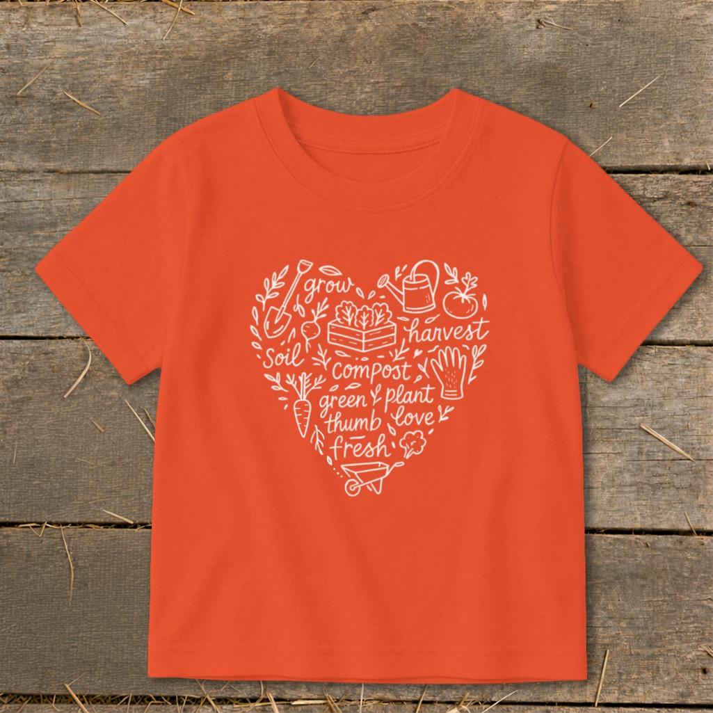 Gardening Heart Toddler Tee