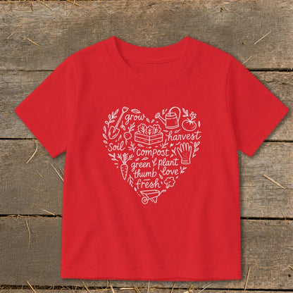 Gardening Heart Toddler Tee