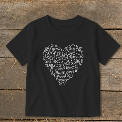 Gardening Heart Toddler Tee