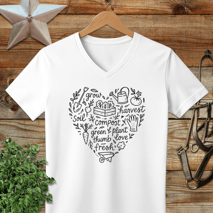 Gardening Heart V-neck