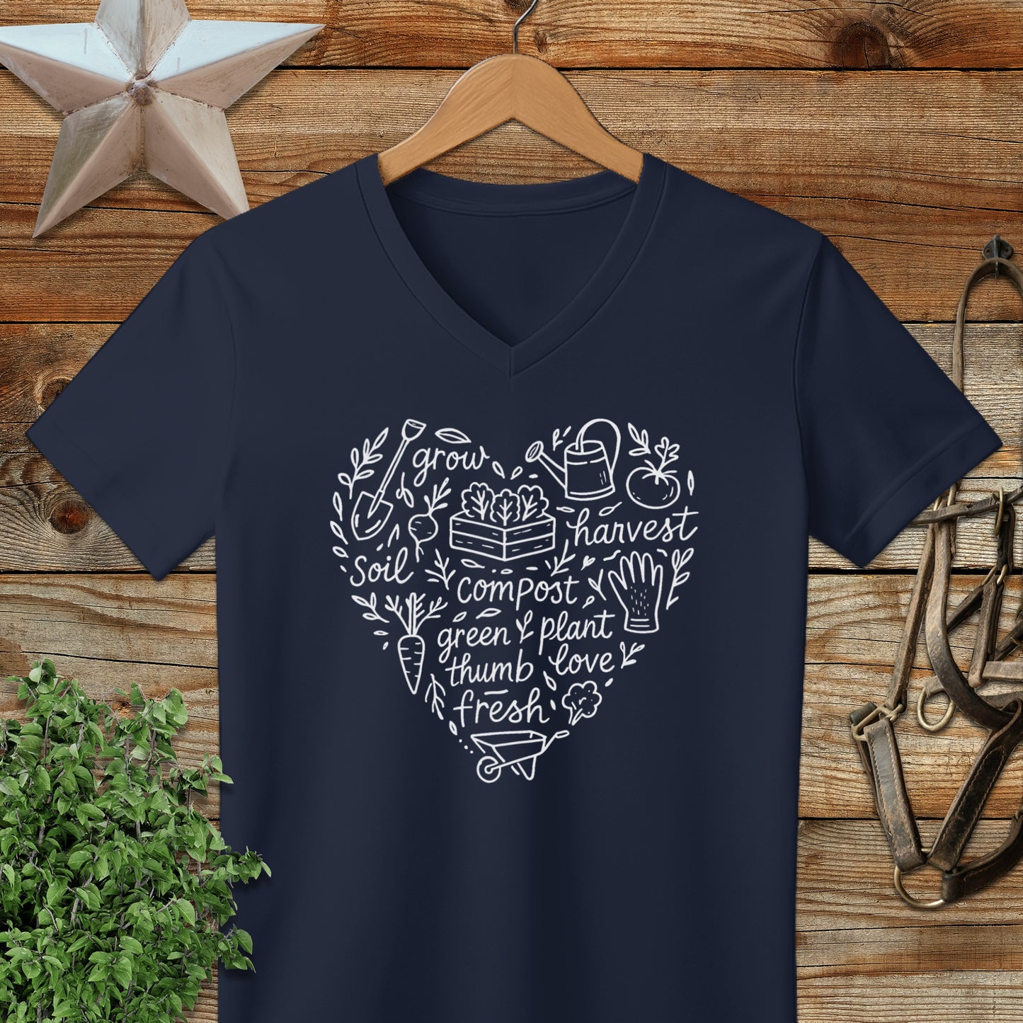 Gardening Heart V-neck