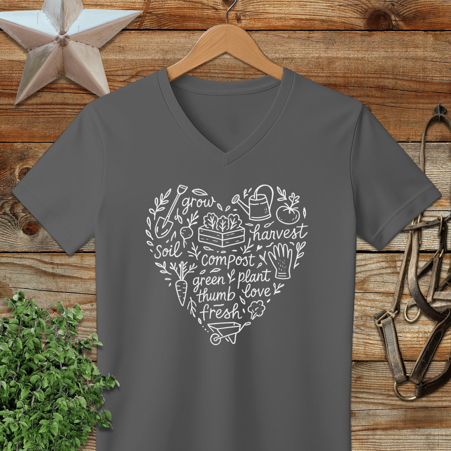 Gardening Heart V-neck