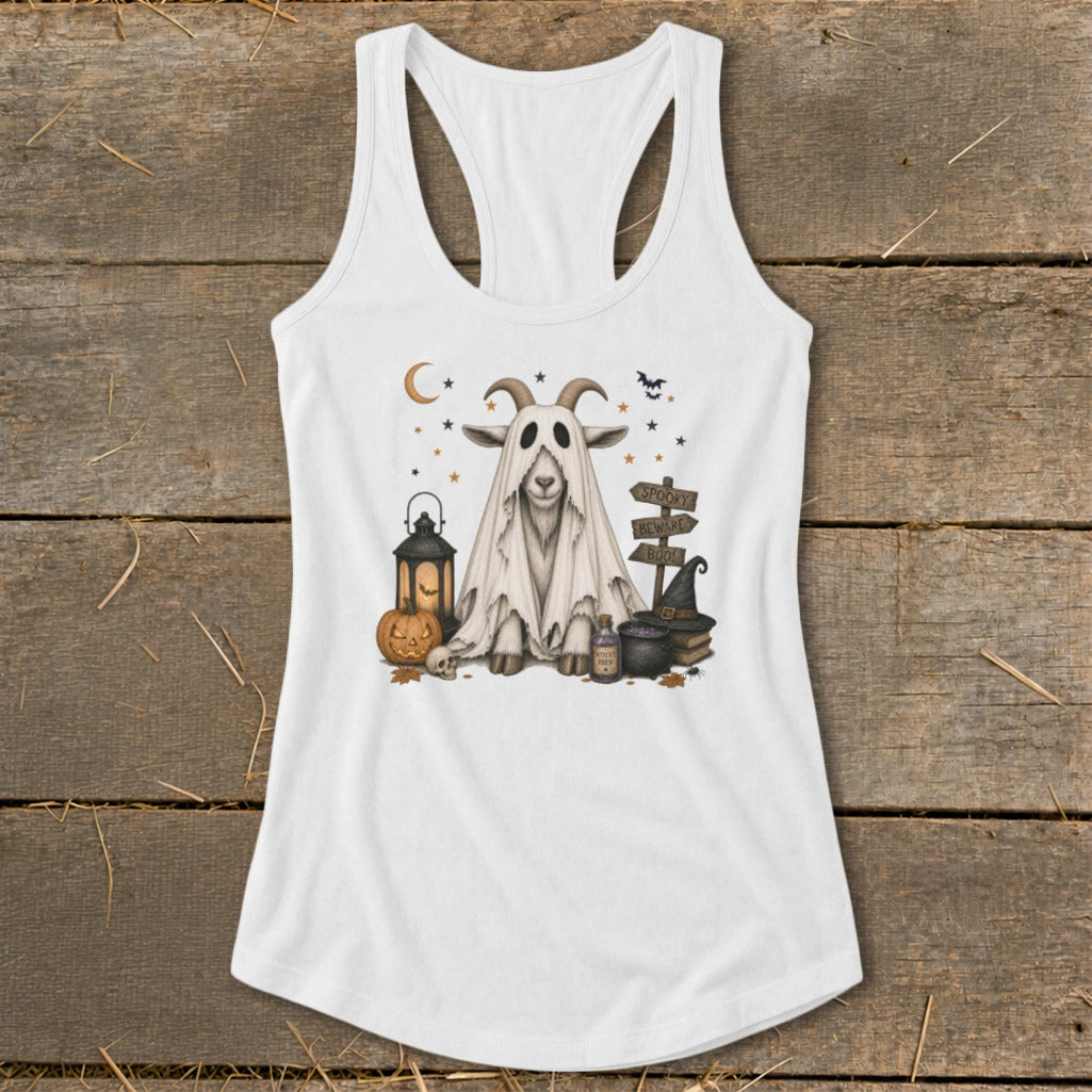 Ghost Animals - Goat Racerback Tank