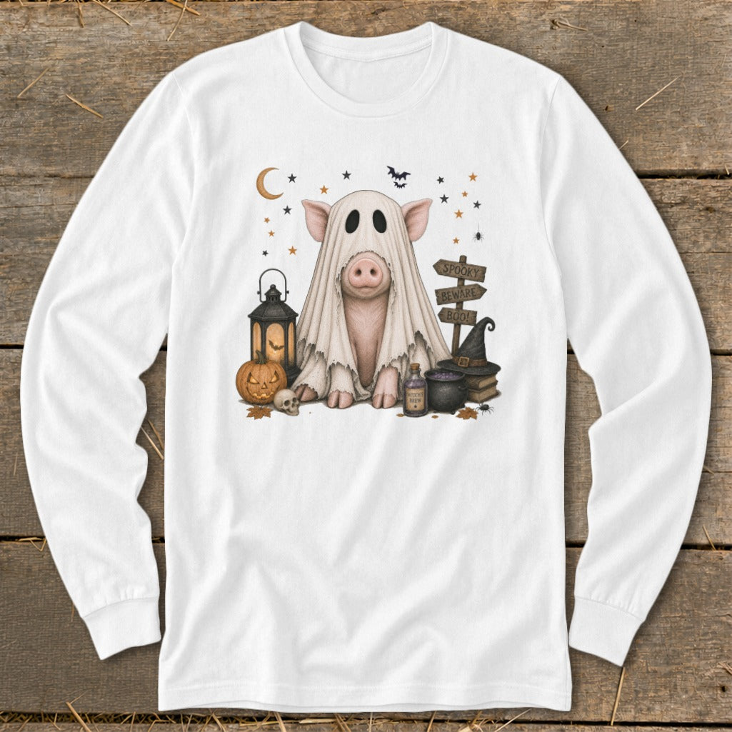 Ghost Animals - Pig Long Sleeve Tee