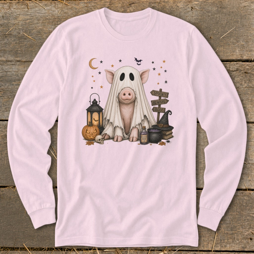 Ghost Animals - Pig Long Sleeve Tee