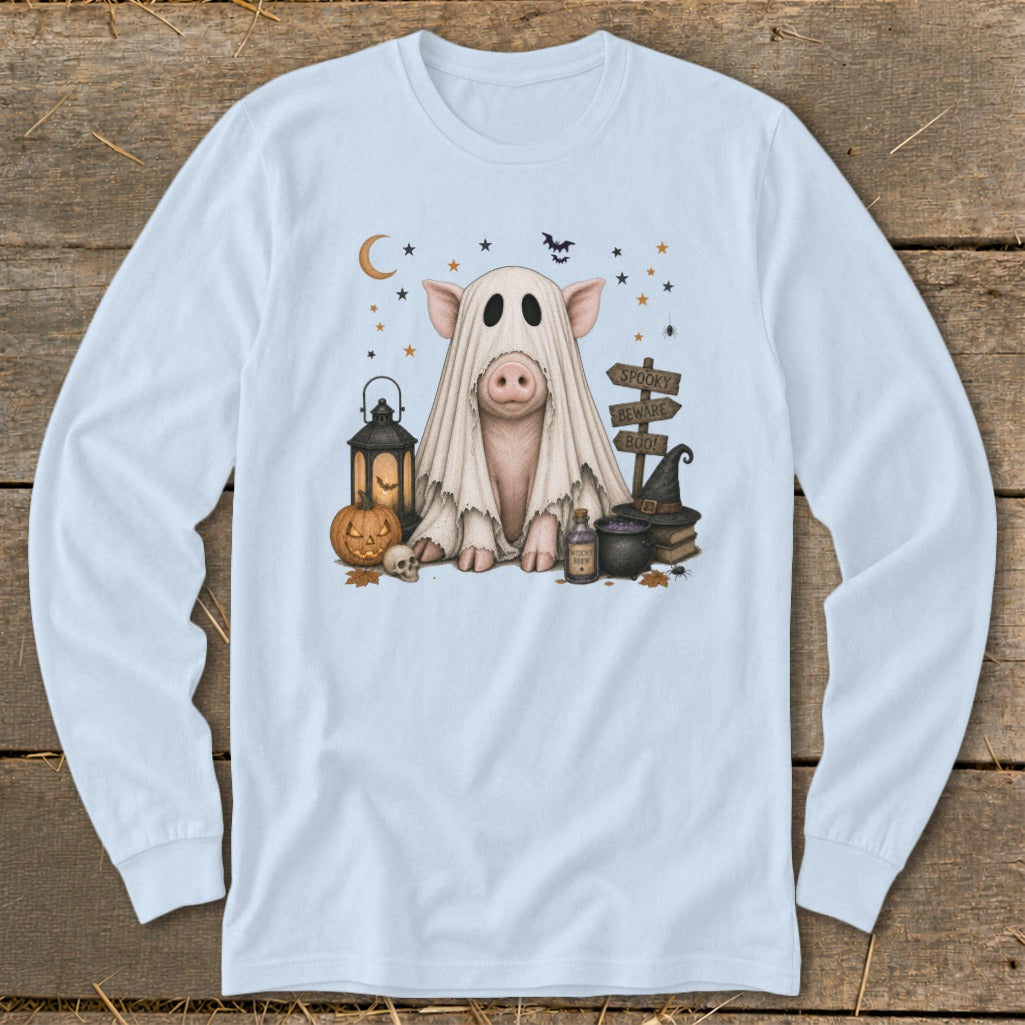 Ghost Animals - Pig Long Sleeve Tee