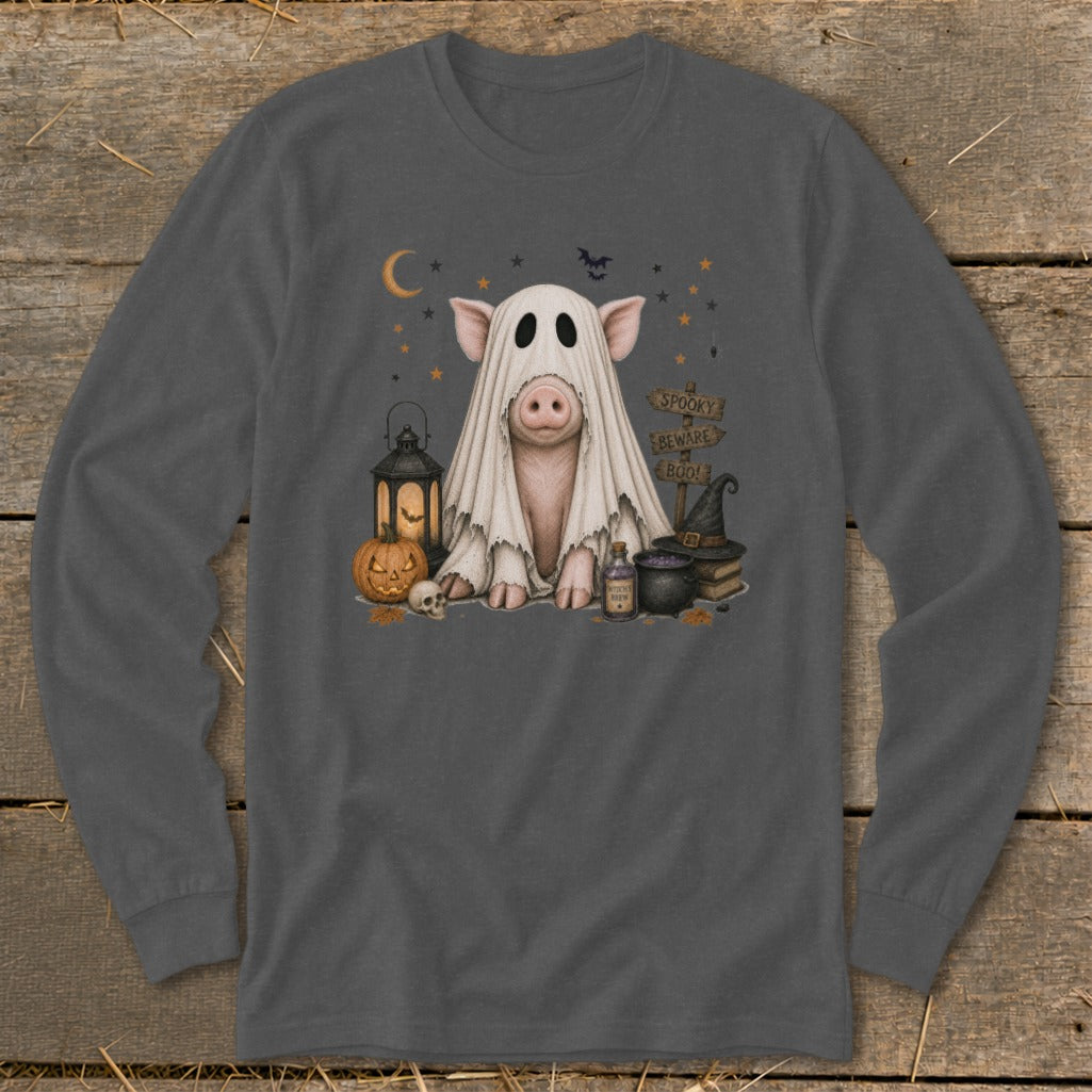 Ghost Animals - Pig Long Sleeve Tee